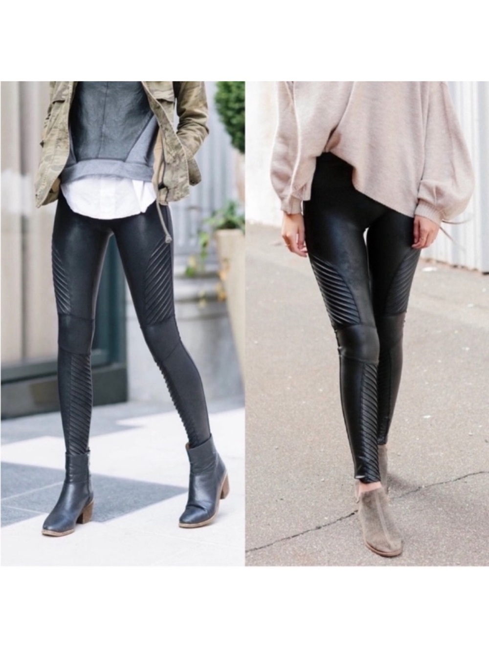 Spanx Black Moto Leggings